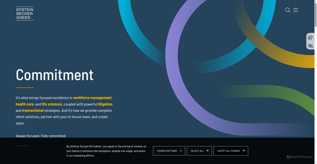 Security scan screenshot of https://www.ebglaw.com/