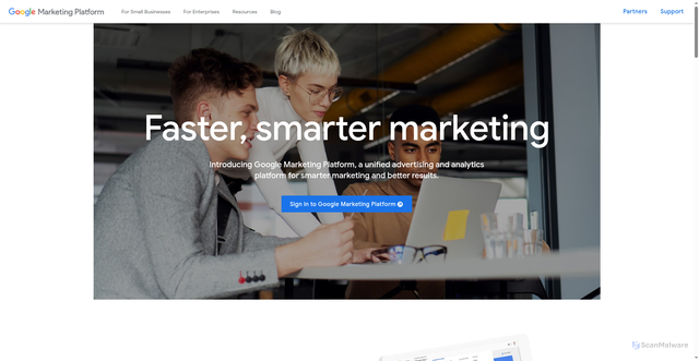 Security scan screenshot of https://marketingplatform.google.com/