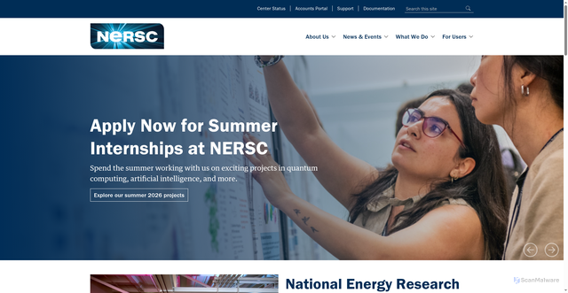 Security scan screenshot of https://nersc.gov