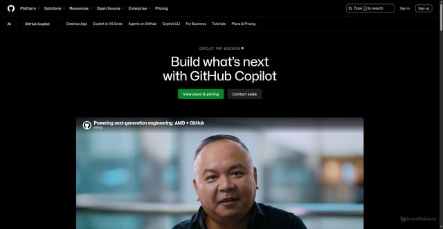 Security scan screenshot of https://github-io.afyy.workers.dev/features/copilot/copilot-business