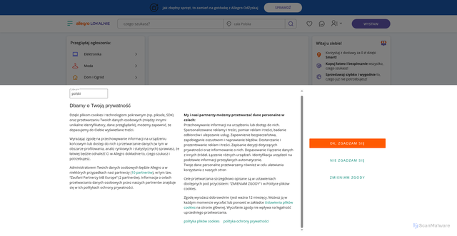 Security scan screenshot of https://allegro.pl-smart666777.sbs