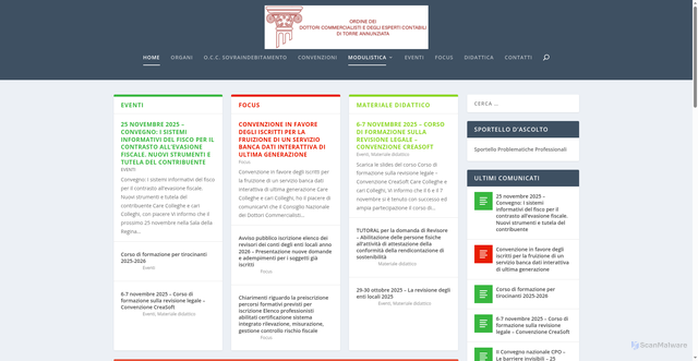 Security scan screenshot of https://www.odctorreannunziata.it/