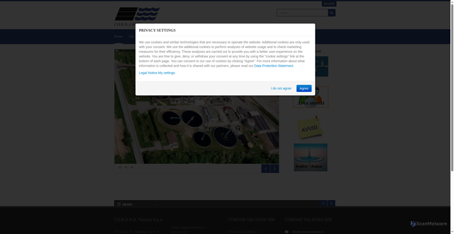 Security scan screenshot of https://www.cordarvalsesia.it/