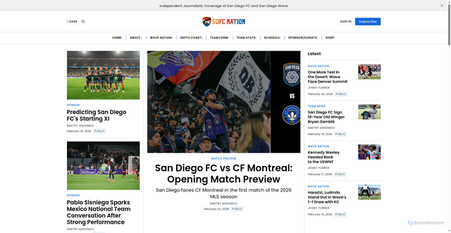 Security scan screenshot of https://www.sdfcnation.com/