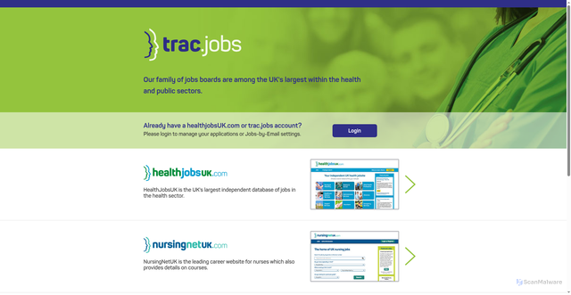Security scan screenshot of https://www.trac.jobs