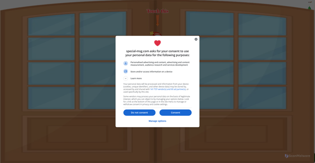 Security scan screenshot of https://special-msg.com/ec/