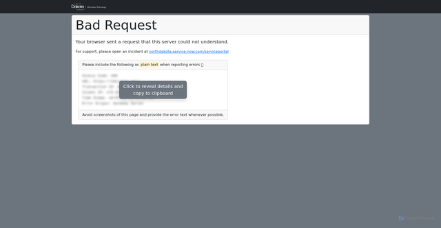 Security scan screenshot of https://ndcourts.gov/