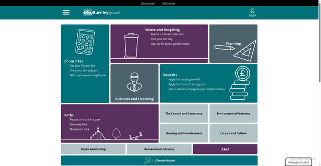 Security scan screenshot of http://www.burnley.gov.uk