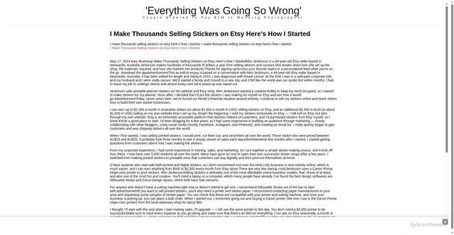 Security scan screenshot of https://beanbouncerblog-e6mojxr7yd.edgeone.app/12153-i-make-thousands-selling-stickers-on-etsy-heres-how-i-started.html