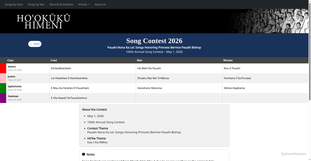 Security scan screenshot of https://himeni.com/contest/2026