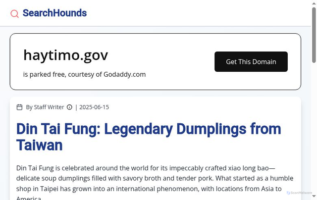 Security scan screenshot of https://haytimo.gov/