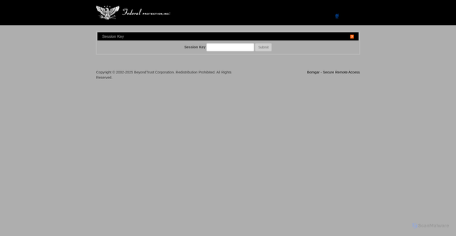 Security scan screenshot of https://support.federalprotection.com