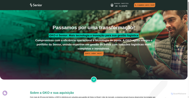 Security scan screenshot of https://gkofrete.com.br