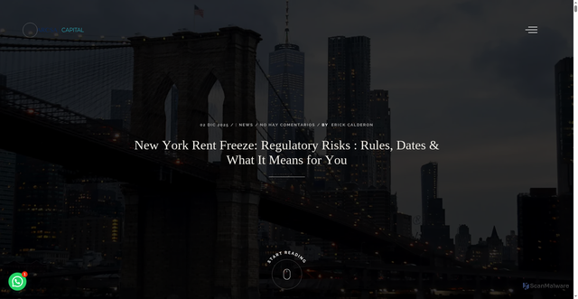 Security scan screenshot of https://arcsacapital.com/new-york-rent-freeze/