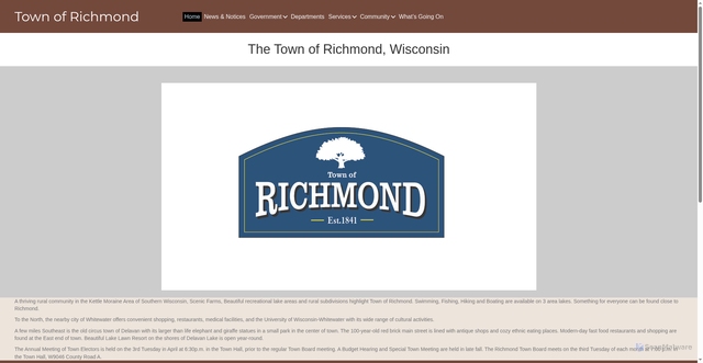 Security scan screenshot of https://townofrichmond-walworthwi.gov/