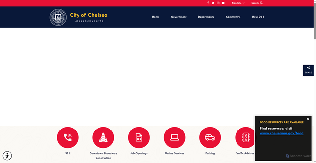 Security scan screenshot of https://chelseama.gov/