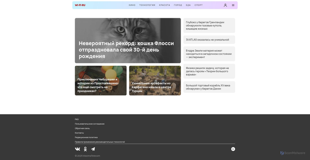 Security scan screenshot of https://wi-fi.ru