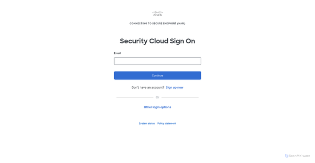 Security scan screenshot of https://amp.sourcefire.com