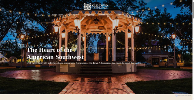 Security scan screenshot of https://www.albuquerqueoldtown.com/