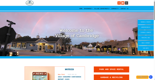 Security scan screenshot of https://cambridgewi.gov/