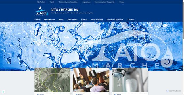 Security scan screenshot of https://www.ato5marche.it/