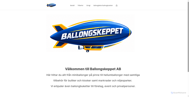Security scan screenshot of https://ballongskeppet.se