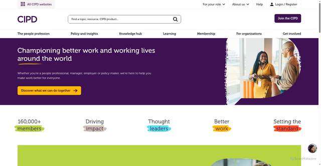 Security scan screenshot of https://www.cipd.org