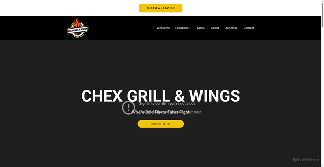 Security scan screenshot of http://chexgrill.com/