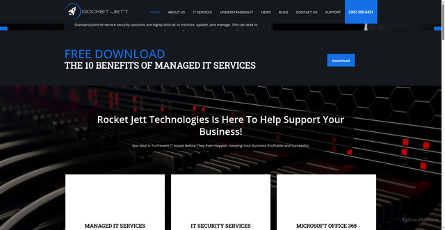 Security scan screenshot of https://rocketjett.com/