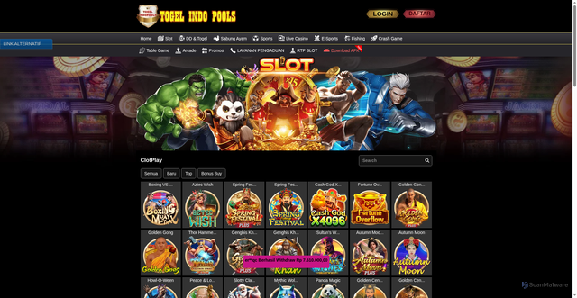 Security scan screenshot of https://tindobatu.icu/desktop/game/slot/clotplay