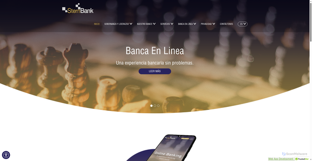 Security scan screenshot of http://sternbank.com/es