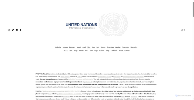 Security scan screenshot of https://www.internationaldays.org/may/world-bee-day