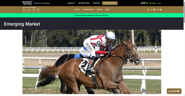 Security scan screenshot of https://www.nyra.com/belmont-stakes/racing/belmont-stakes-contenders/emerging-market