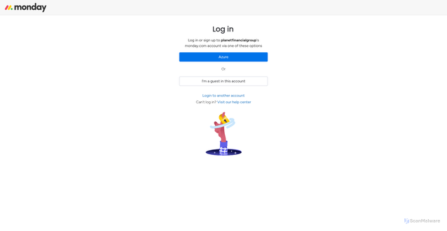 Security scan screenshot of https://planetfinancialgroup.monday.com