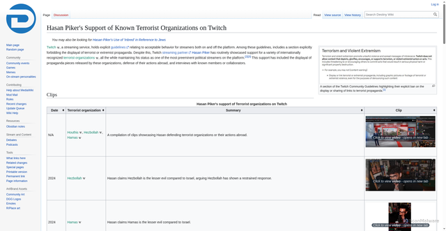 Security scan screenshot of https://wiki.destiny.gg/view/Hasan_Piker%27s_Support_of_Known_Terrorist_Organizations_on_Twitch