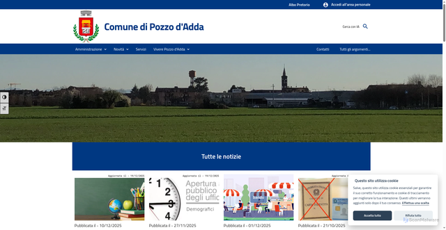 Security scan screenshot of https://www.comune.pozzodadda.mi.it/