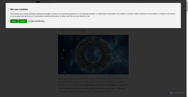 Security scan screenshot of https://teamrelectric.ca/article/horoscope-for-january-2026-virgo-big-changes-scorpio-a-meeting