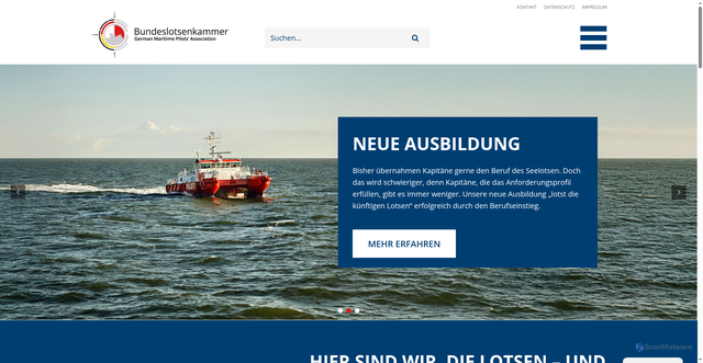 Security scan screenshot of https://www.bundeslotsenkammer.de/