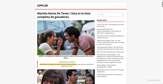 Security scan screenshot of https://relpiset.pages.dev/post/mariela-novia-de-tevez/