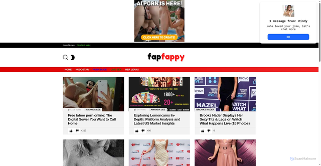 Security scan screenshot of https://fapfappy.com