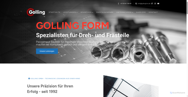 Security scan screenshot of http://gollingform.de/