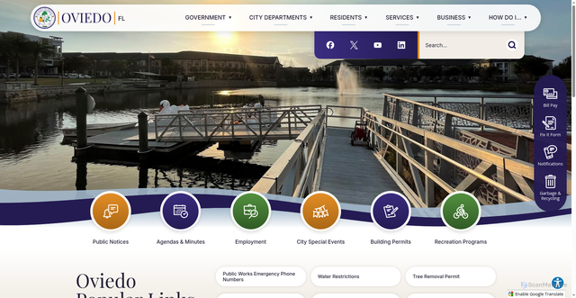 Security scan screenshot of https://cityofoviedo.net