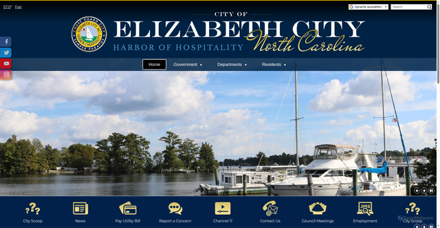 Security scan screenshot of https://elizabethcitync.gov/