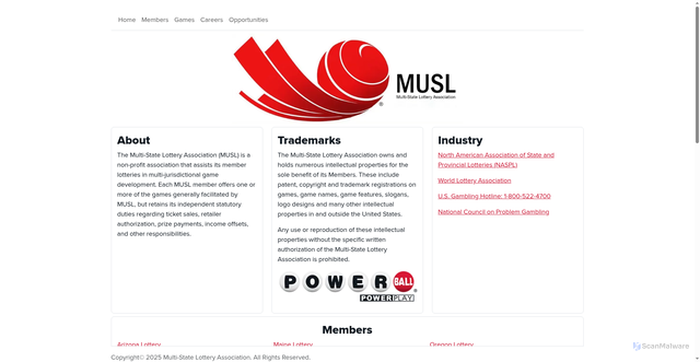 Security scan screenshot of https://www.musl.com/