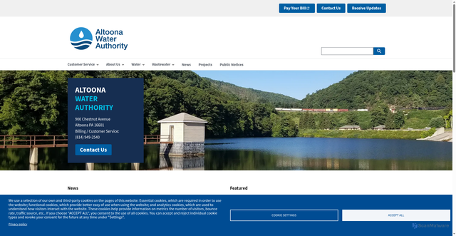Security scan screenshot of https://www.altoonawater.gov/
