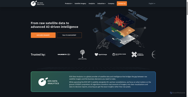 Security scan screenshot of https://eos.com