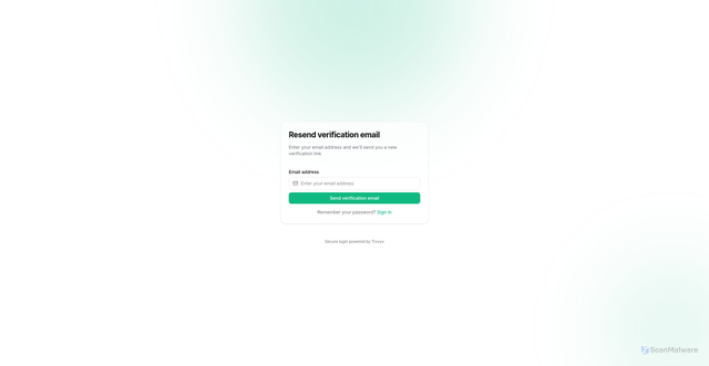 Security scan screenshot of https://trovyx-hls1fmhdu7.edgeone.dev/resend-verification.html