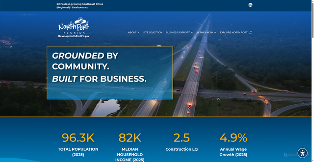 Security scan screenshot of https://developnorthportfl.gov/