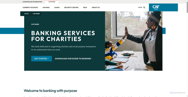Security scan screenshot of https://www.cafonline.org/home/caf-bank