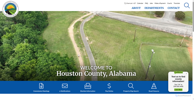 Security scan screenshot of https://houstoncountyal.gov/